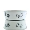 Nobby® Hunde Edelstahlnapf FUSION L Weiß rutschfest Ø 20 cm ca. 1.800 ml