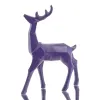 Riffelmacher Weihnachtsdeko Designer-Hirsch Lila futuristisch 18 x 25,5 cm - Polyresin