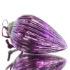 Riffelmacher Prunkvoller Weihnachtsschmuck Zapfen Violett gerippt Antikstil 14,5 cm - Glas