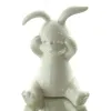 Riffelmacher Lustiger Hase Nichts hören Weiß 12,2 cm - Porzellan