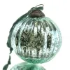 Riffelmacher Prunkvoller Weihnachtsschmuck Kugel Grün gerippt Antikstil Ø 10 cm - Glas