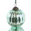 Riffelmacher Prunkvoller Weihnachtsschmuck Kugel Grün gerippt Antikstil Ø 10 cm - Glas