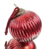 Riffelmacher Prunkvoller Weihnachtsschmuck Kugel Rot gerippt Antikstil Ø 10 cm - Glas