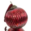 Riffelmacher Prunkvoller Weihnachtsschmuck Kugel Rot gerippt Antikstil Ø 10 cm - Glas