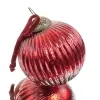 Riffelmacher Prunkvoller Weihnachtsschmuck Kugel Rot gerippt Antikstil Ø 10 cm - Glas