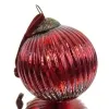 Riffelmacher Prunkvoller Weihnachtsschmuck Kugel Rot gerippt Antikstil Ø 10 cm - Glas
