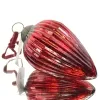 Riffelmacher Prunkvoller Weihnachtsschmuck Zapfen Rot gerippt Antikstil 14,5 cm - Glas