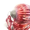 Riffelmacher Prunkvoller Weihnachtsschmuck Zapfen Rot gerippt Antikstil 14,5 cm - Glas