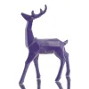 Riffelmacher Weihnachtsdeko Designer-Hirsch Lila futuristisch 18 x 25,5 cm - Polyresin