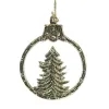 Riffelmacher Weihnachts- Reliefanhänger Goldfarben 3 Motive je 7 x 9 cm - Aluminium