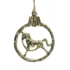 Riffelmacher Weihnachts- Reliefanhänger Goldfarben 3 Motive je 7 x 9 cm - Aluminium