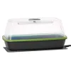 Romberg STYLE BoQube M Plus Gewächshaus inklusive LED-Pflanzbeleuchtung & Heizmatte Anthrazit & Sommergrün 37 x 19 cm