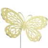 SCHEULEN Blumenstecker Farfalle Schmetterling Senfgelb 10 cm x 26 cm - Metall
