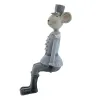 SCHEULEN Deko-Maus Kanten-Hocker Mr. Jingles grau-weiß,5x6xH16,5cm
