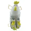 Scheulen Keramik-Huhn Arne mit Baumelbeinen, gelb-grau, 9,3x7xH10,5 cm