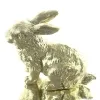 SCHEULEN Oster-Deko Hase Aladin sitzend antik-goldfarben 15 cm - Polyresin