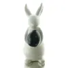 SCHEULEN Oster-Deko Hase Weiß mit schwarzem Ei 16,5 cm - Keramik
