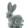 SCHEULEN Oster-Deko Hase Wuschel Grau 11 cm - Kunststoff
