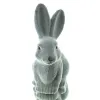 SCHEULEN Oster-Deko Hase Wuschel Grau 16 cm - Kunststoff