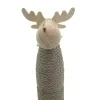 SCHEULEN Weihnachtsdeko Elch Natur mit brauner Kordel umwickelt 14,5 cm - Holz