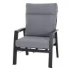 Siena Garden Loungesessel Valencia - Aluminium, Ranotex dunkelgrau