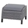 Siena Garden Solea Lounge-Hocker schiefer-blau, Aluminium/Gardino-Geflecht, 53 x 64 x 43 cm
