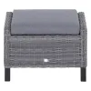 Siena Garden Solea Lounge-Hocker schiefer-blau, Aluminium/Gardino-Geflecht, 53 x 64 x 43 cm