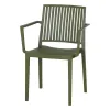 Siena Garden Urban Lights Lane Stapelsessel mit Armlehne - Polypropylen glasfaserverstärkt, olive, 56 x 57 x 82 cm