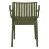 Siena Garden Urban Lights Lane Stapelsessel mit Armlehne - Polypropylen glasfaserverstärkt, olive, 56 x 57 x 82 cm