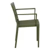 Siena Garden Urban Lights Lane Stapelsessel mit Armlehne - Polypropylen glasfaserverstärkt, olive, 56 x 57 x 82 cm
