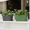 tera® Pflanzgefäße VEGA Forest dunkelgrün 40 cm - Kunststoff