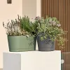 tera® Pflanzgefäße VEGA Forest dunkelgrün 40 cm - Kunststoff