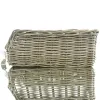 VAN DER LEEDEN Aufbewahrungsbox Rattan Grau 50x20h20cm