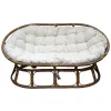 Van der Leeden Bank Mamasan Rattan Braun 180 cm x 110 cm