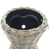 VAN DER LEEDEN DRYPOT® Rattan Gartenschlauchhalter Ø 45 Höhe 37 cm