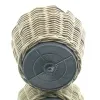 VAN DER LEEDEN DRYPOT® Rattan Pflanzkübel Grau Ø 36 cm - Sylter Körbe