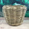 VAN DER LEEDEN DRYPOT® Rattan Pflanzkübel Grau Ø 68 cm - Sylter Körbe