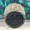 VAN DER LEEDEN DRYPOT® Rattan Pflanzkübel Grau Ø 68 cm - Sylter Körbe