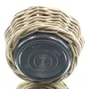 VAN DER LEEDEN DRYPOT® Rattan Pflanzschale Grau Ø 40 cm - Sylter Körbe