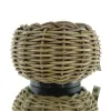 VAN DER LEEDEN DRYPOT® Rattan Tina Pflanzkübel Grau Ø 29 cm - Sylter Körbe