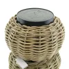 VAN DER LEEDEN DRYPOT® Rattan Tina Pflanzkübel Grau Ø 29 cm - Sylter Körbe