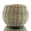 VAN DER LEEDEN DRYPOT® Rattan Tina Pflanzkübel Grau Ø 45 cm - Sylter Körbe