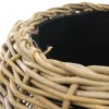 VAN DER LEEDEN DRYPOT® Rattan Tina Pflanzkübel Grau Ø 45 cm - Sylter Körbe