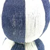 VAN DER LEEDEN Laterne Kugel Blau & Weiß Ø 35 cm Höhe 31 cm - Papierseil & Metall
