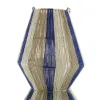 VAN DER LEEDEN Laterne Stripes Natur Weiß Blau Ø 26 cm Höhe 30 cm - Jute & Metall