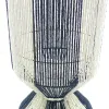 VAN DER LEEDEN Laterne XL Blau & Weiß Ø 34 cm Höhe 60 cm - Papierseil & Metall
