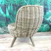 VAN DER LEEDEN Balkon & Garten Rattansessel Jakarta Grau Ø ca. 80 cm