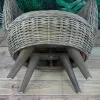 VAN DER LEEDEN Balkon & Garten Rattansessel Jakarta Grau Ø ca. 80 cm