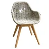 VAN DER LEEDEN Stuhl Lounge Rattan 56 cm x 60 cm Höhe 83 cm