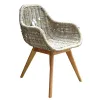 VAN DER LEEDEN Stuhl Lounge Rattan 56 cm x 60 cm Höhe 83 cm